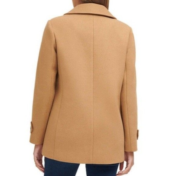 MARC NEW YORK/ANDREW MARC 3 BUTTON PEACOAT TAN MEDIUM NWT - Picture 3 of 4